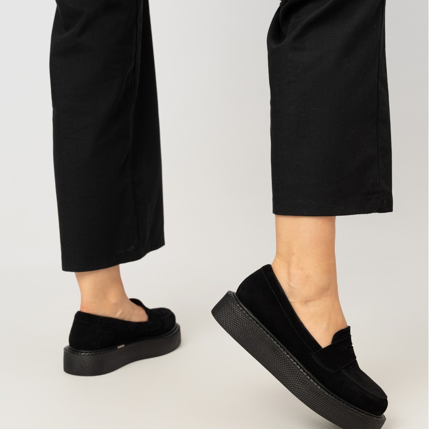            Mocasini - Dune - Velur Black